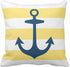 Emvency Throw Pillow Cover House Navy Blue Anchor with Yellow Nautical Modern Decorative Pillow Case Home Decor Square 20 x 20 Inch Pillowcase...