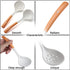 Ceramics Ladle Spoon Set of 2 Large Soup Ladle with Skimmer Slotted Spoons Kitchen Ladles Hot Pot Strainer Spoons for Cooking Serving Stirring (St...