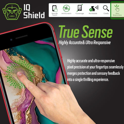 IQShield 2 Pack Screen Protector for iPhone SE (2022/2020,3rd/2nd Gen) Anti-Bubble Clear TPU Film...
