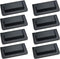 Geesatis 8 Pcs Cabinet Flush Recessed Handle Pulls/Rectangular Pull Handle Locker/Modern Lifting Handles Pulls, with Mounting Screws, Black...