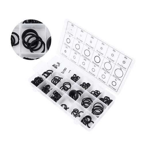 225pcs/18 Sizes Rubber O Ring Kit Washer Seals Gasket Assortment Set for Car Auto Vehicle Repair with Case for Plumbing Automotive General Repair...