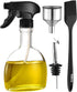 Glass Oil Spray Bottle, 8.8oz Oil Sprayer for Cooking, Large Olive Oil Sprayer, Oil Mister for Air Fryer, BBQ, Kitchen Oil Spritzer, Cooking Spray...