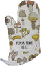 Style In Print Polyester Oven Mitt Custom Mushroom 1 Pattern White Yellow Adults Kitchen Mittens...
