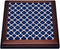 3dRose Quatrefoil Pattern Navy Blue & White with Red Accent Trivet with Ceramic Tile, 8 by 8", Brown...