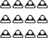12Pcs 1-1/4" Triangle Buckle Adjuster D Ring for Strap purse bag hardware accessories...