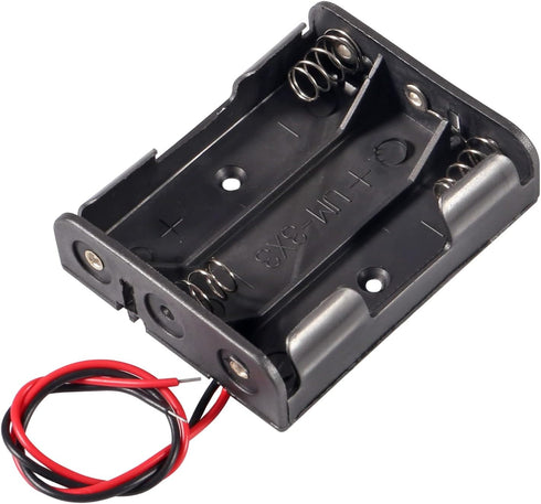 Aobao 6pcs 3 AA Battery Holder 3 X 1.5V 4.5V AA Battery Holder Case Box with Leads Wires...