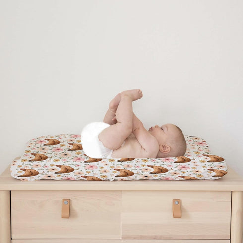 Vintage Hens Chicken Boho Floral Changing Pad Cover Farm Animals Change Table Pad Cover for Baby Boys Girls Soft Breathable Stretchy Snug Fitted B...