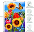 spring garden Flag 12x18 Double Sided Vertical, Small monarch Butterfly Floral Flower Welcome Garden Yard House Flags Outside Outdoor House sunflo...