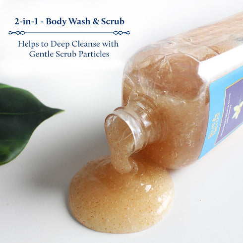 Blue Nectar Vanilla Body Wash & Scrub with Honey for Deep Cleansing, Exfoliation, Anti-cellulite, Anti-aging, Tan Removal and Repair (10 Herbs, 8....