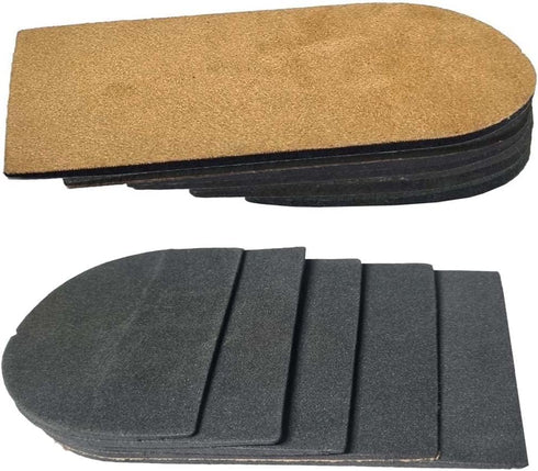 Adjustable Leg Length Discrepancy Heel Lifts Inserts Insoles - Pack of 2 (5 Layer Brown Large)...