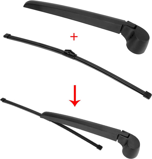 Rear Wiper Blade Compatible with Touareg Cayenne Audi A1 SQ7 Q5 SQ5 A4 Allroad 2009 2010 2011 2012 2013 2014 2015 2016 2017 2018 2019 2020, 14 Inc...