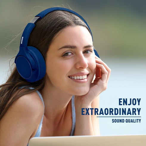 Bluetooth Headphones Over Ear 68H Playtime 6 EQ Wireless Headset with Microphone HiFi Stereo Foldable Lightweight Deep Bass for Travel Home Office...