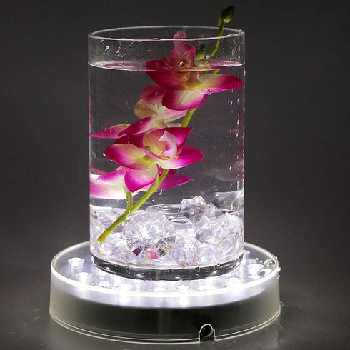 LARDUX Led Light Base - 6 Inch Round Display Pedestal Light Stand Plate Flat for 3D Crystal Cube Glass Art Acrylic Statues - USB Charge or Battery...