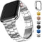 Fullmosa No Tools Needed Compatible Apple Watch Bands for Women Men 41mm 40mm 38mm 46mm 49mm 45mm 44mm 42mm, Metal Strap with Case for iWatch Seri...