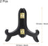 uxcell 2pcs 4" Easel Plate Holder, Wooden Folding Display Stand Black for Decorative Picture Frame...