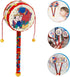Toddmomy Baby Tots Baby Tots Wood Baby Hand Wooden Monkey Drums Rattle Drum Wooden Baby Musical Toys Rattle Toys Chinese Balancing Toys Infants To...