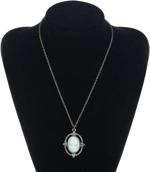 LUREME Katherine's Cameo Pendant Necklace Costume Accessory (nl005445)...