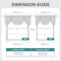 Home Queen Tie Up Shade Curtain Valance Window Treatment for Living Room, Adjustable Balloon Rod Pocket Drape Valance, Set of 1, 54 X 18 Inch, Nat...