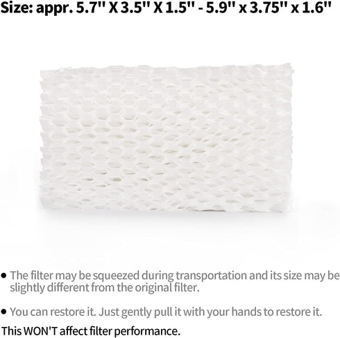 KingBra 2Pcs Humidifier Wicking Filters Replacement Filter Compatible with Relion WF813 ReliOn RCM-832 Humidifier