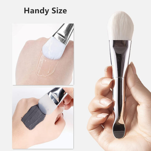4pcs Silicone Face Mask Brushes, Dual Sided Face Mask Applicator for Facials, Estheticians Skincare Tools, for Mud,Clay, Charcoal Mixed Mask|Gel|C...