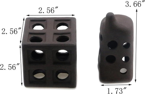 MY MIRONEY 4Pcs Ceramic Shelters Aquarium Ceramic Rock Cave Shelter Shrimp Betta Lizards Hideaway Breeding Cave Cubic Hideout Fish Tank Decor Orna...
