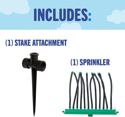 Super Soaker Lawn Sprinkler for Kids - Kids Outdoor Toys - Wire Inserts in Each Tube to Direct Water Stream...