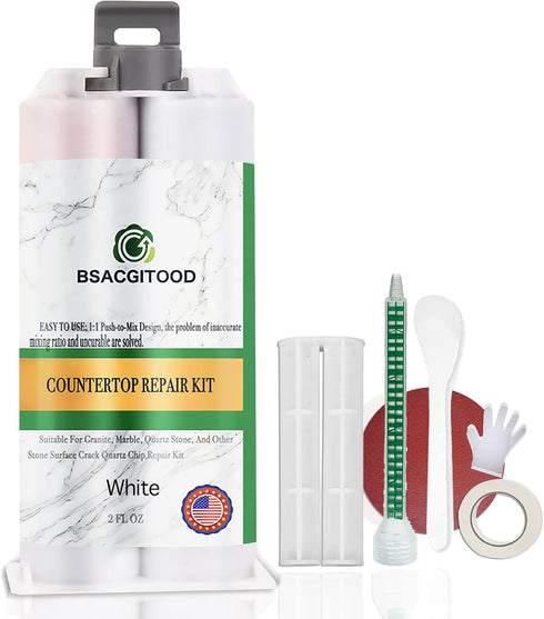 Quartz Countertop Repair Kit, Granite & Marble Chip Repair Kit, Quartz Chip Repair Kit, Suitable for Quartz Stone, Granite, Marble and Other Stone...