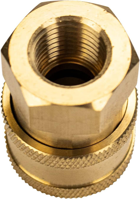 Simpson Cleaning 7100021 Replacement QC Socket for Pressure Washer Extension Wands Up to 4500 PSI, Brass, 1/4-Inch FNPT, Gold...