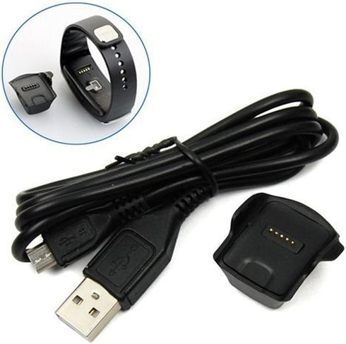 Emilydeals USB Charging Adapter, Portable Charger Dock Cradle with 2 Pin Cord for Samsung Gear Fit R350 Smart Watch...