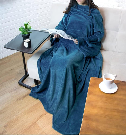PAVILIA Blanket with Sleeves for Adult Women Men, Soft Warm Wearable Blanket Fleece Wrap Throw, Robe Blanket Gift...