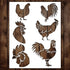 Chicken Stencil | Reusable Farmhouse Farm Stencils for Painting on Wood, Glass, Wall, Rock, Fabric, Walls, Canvas, Glassware | Rooster Farm Animal...