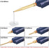 5Pcs Glue Gun Copper Nozzle Hot Glue Gun Tips with O-ring, Small Bore Long Tube Nozzles Thread Interchangeable Nozzle Set for Hot Melting Glue Gun...
