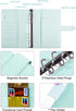 100 Envelopes Money Saving Challenge Budget Binder, 52 Week Money Binder for Cash Saving Budget Book with Pouches Blue...