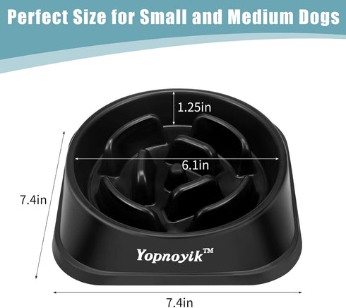 Slow Feeder Dog Bowls 2PCS, Anti-Slip Maze Puzzle Dog Feeding Bowls, Anti-Chocking and Interactive Dog Food Bowls, Bloat Stop Dog Bowls for Small ...