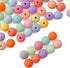 200PCs 10MM Matte Mix Colors Acrylic Round Beads, Round Acrylic Balls Gumball Beads, Bubblegum Beads Chunky Beads, Plastic Resin Beads for Necklac...