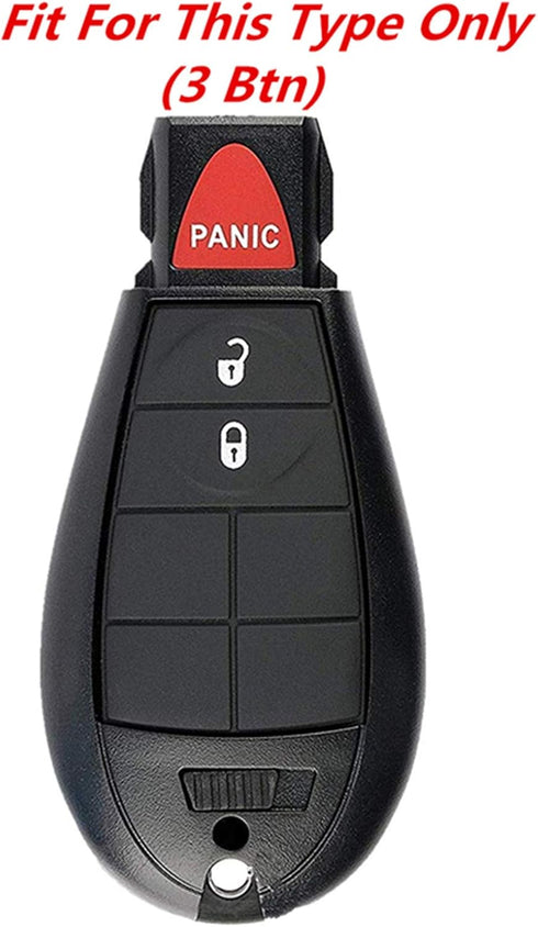 KAWIHEN Keyless Entry Remote Key Fob Skin Replacement for Chrysler Town and Country Dodge Durango Grand Caravan Journey Ram 1500 2500 3500 Jeep Gr...