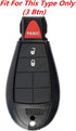 KAWIHEN Keyless Entry Remote Key Fob Skin Replacement for Chrysler Town and Country Dodge Durango Grand Caravan Journey Ram 1500 2500 3500 Jeep Gr...