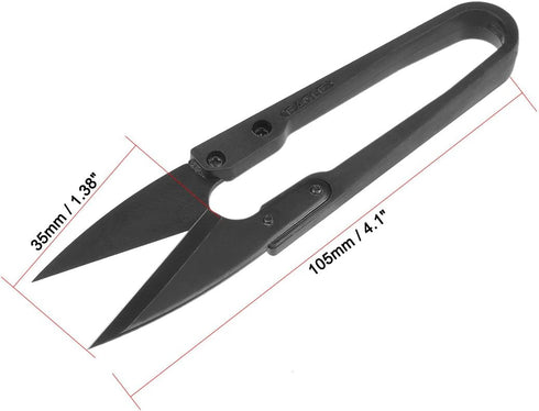 uxcell 3Pcs 4.1-inch Sewing Trimming Scissors Nipper Embroidery Thread Yarn Fishing Thread Beading Cutter Black...