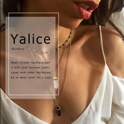Yalice Beaded Choker Necklace Dainty Necklaces Jewelry for Women and Girls...