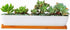 10.8inch White Ceramic Long Rectangular Succulent Planter Pot,Cactus Flower Planters Pots Container for Office,Window,Kitchen and Balcony...