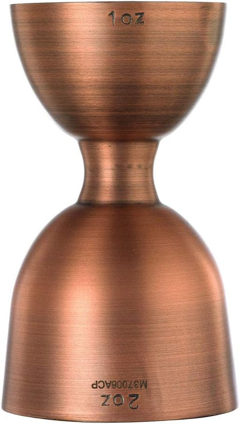 Barfly M37006ACP Heavy-Duty Straight Rim Bell Jigger, 1 oz x 2 oz, Antique Copper...