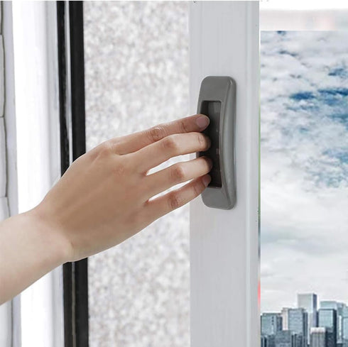 4pcs Self-adhesive Glass Sliding Door Handles, Plastic Door Handle Auxiliary Puller for Glass Doors, Sliding Doors, Window Doors, Sliding Door Cab...