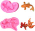 2Pcs/Set Koi Fish & Goldfish Fondant Mold, Carp Silicone Molds for Chocolate Candy Cake Cupcake Decoration Gum Paste Polymer Clay Soap Resin Crayo...