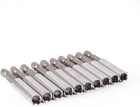 1/4” Magnetic Extension Socket Drill Bit Holder, 10Pcs Carbon Steel Screwdriver Bit Holder Magnetic Screwdriver Extension Socket Drill Bit Holder ...