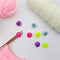 MAGNEECH 8 Pcs Colorful Knitting Needle Stoppers, Double Hole Needle Point Protectors, Knitting Stitch Stoppers, Needle Caps and Huggers - Essenti...