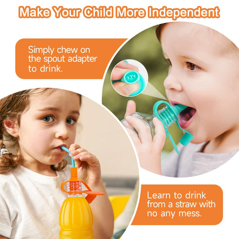 Morlike Baby Water Bottle Cap Silicone Bottles Top Spout Adapter Replacement for Toddlers Kids and Adults, Protects Kids Mouth - No Spill & BPA Fr...