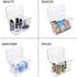 Isaac Jacobs Large Stackable Organizer Bin (10.75” x 6.5” x 6.1”) w Hinged Lid Clear Storage Box Home Office School Fridge Bathroom Kitchen Pantry...