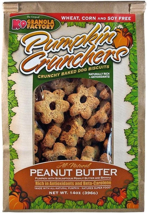 Pumpkin Crunchers Dog Treat Peanut Butter 14oz...
