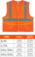 Ergodyne Unisex - H+l Class 2 Standard Solid Vest H L, Hook & Loop Orange, 4X-Large-5X-Large US...
