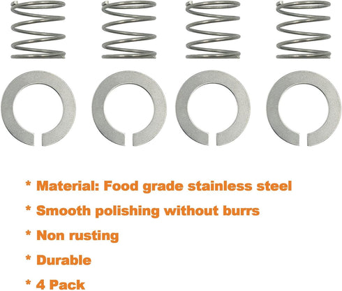 4-Pack Stainless Steel Spring and Washer Fit for Kitchenaid Stand Mixer, Quick Install Accessories and Upgrade Parts Kit...